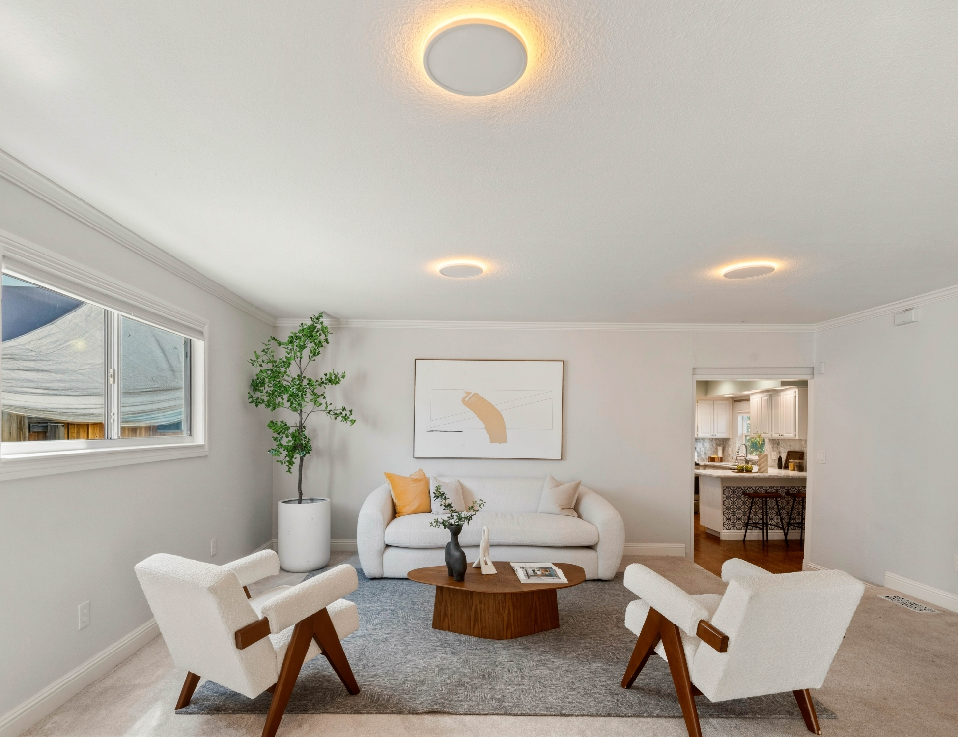 Family room with wine bar